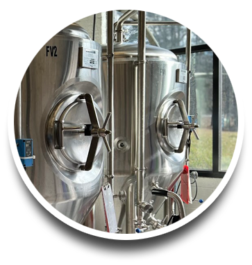 Brewery equipment used in making our gluten free beer